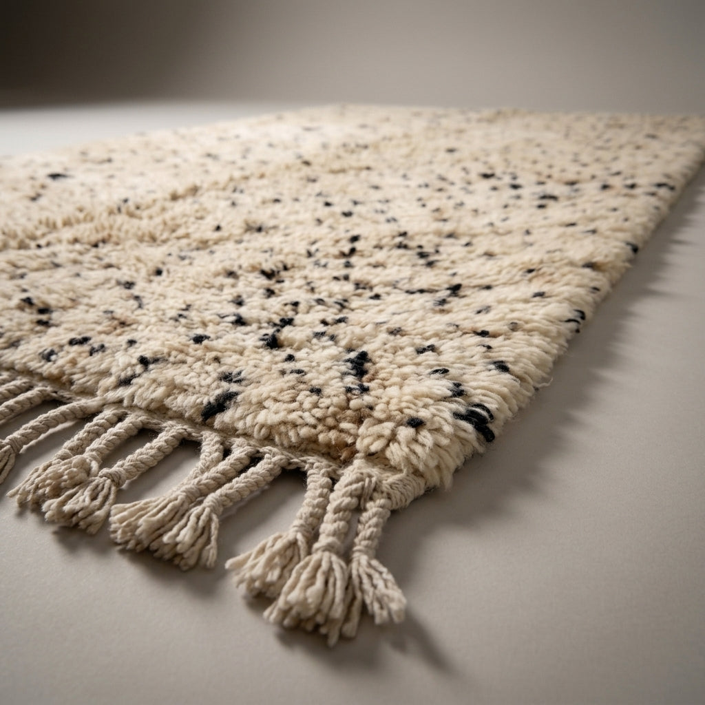 Amber Corridor Moroccan Runner Rug - handwoven Berber wool detail