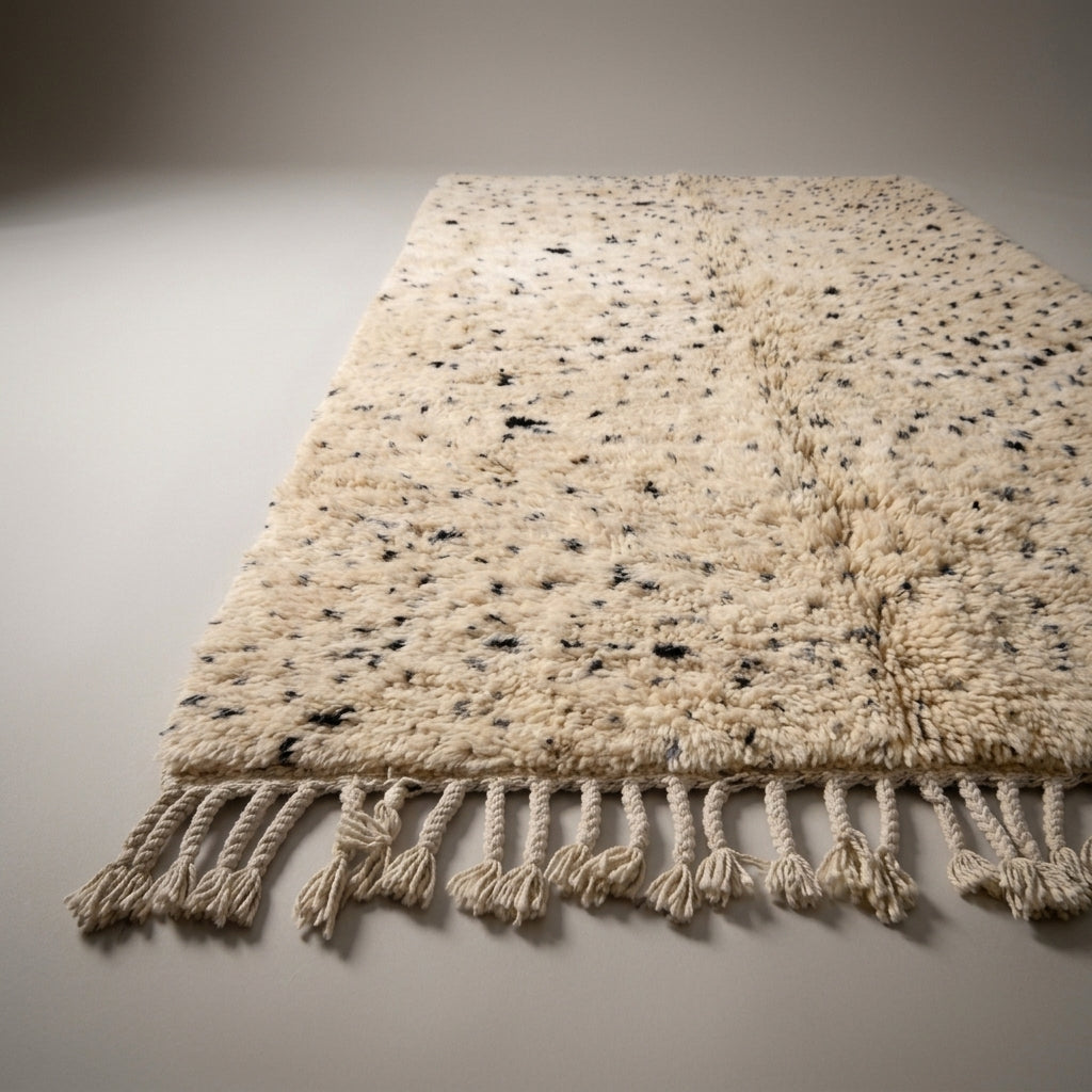 Amber Corridor Moroccan Runner Rug - handwoven Berber wool detail