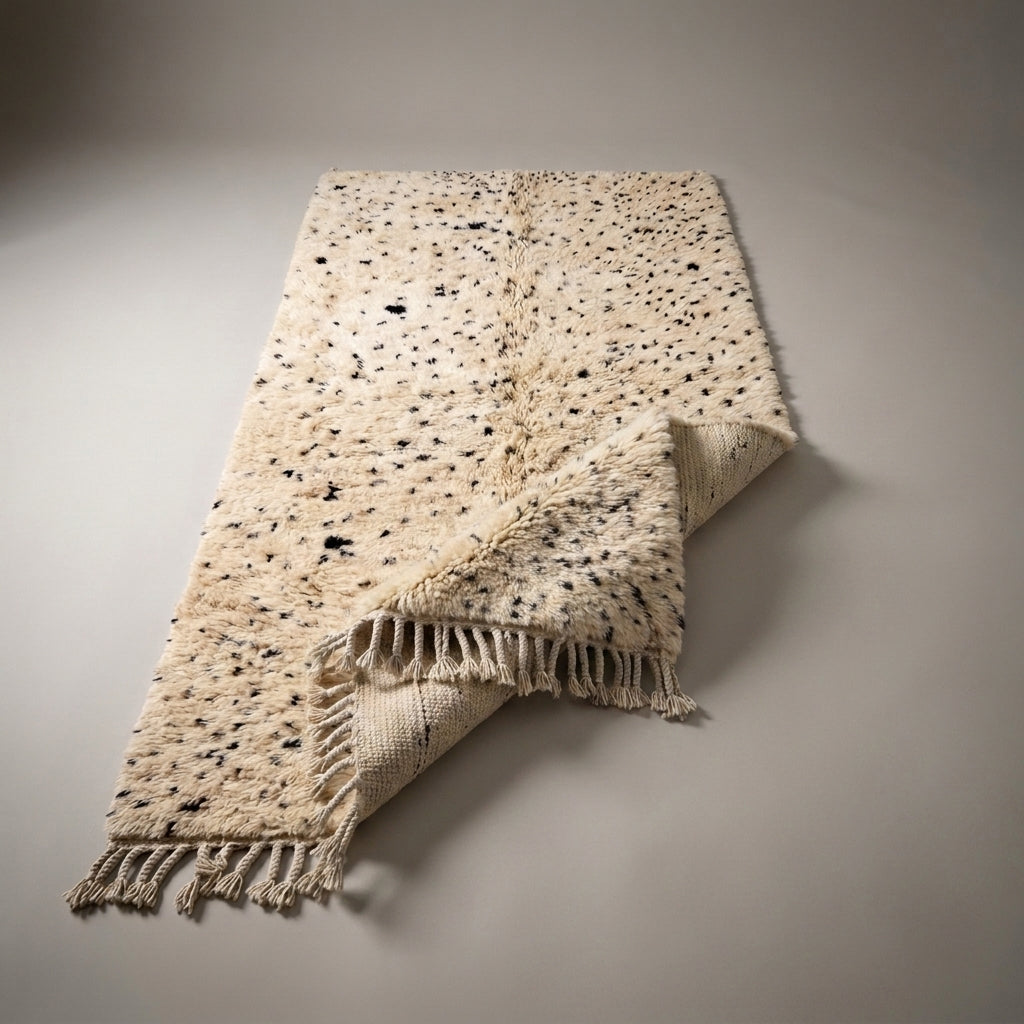 Amber Corridor Moroccan Runner Rug - handwoven Berber wool detail