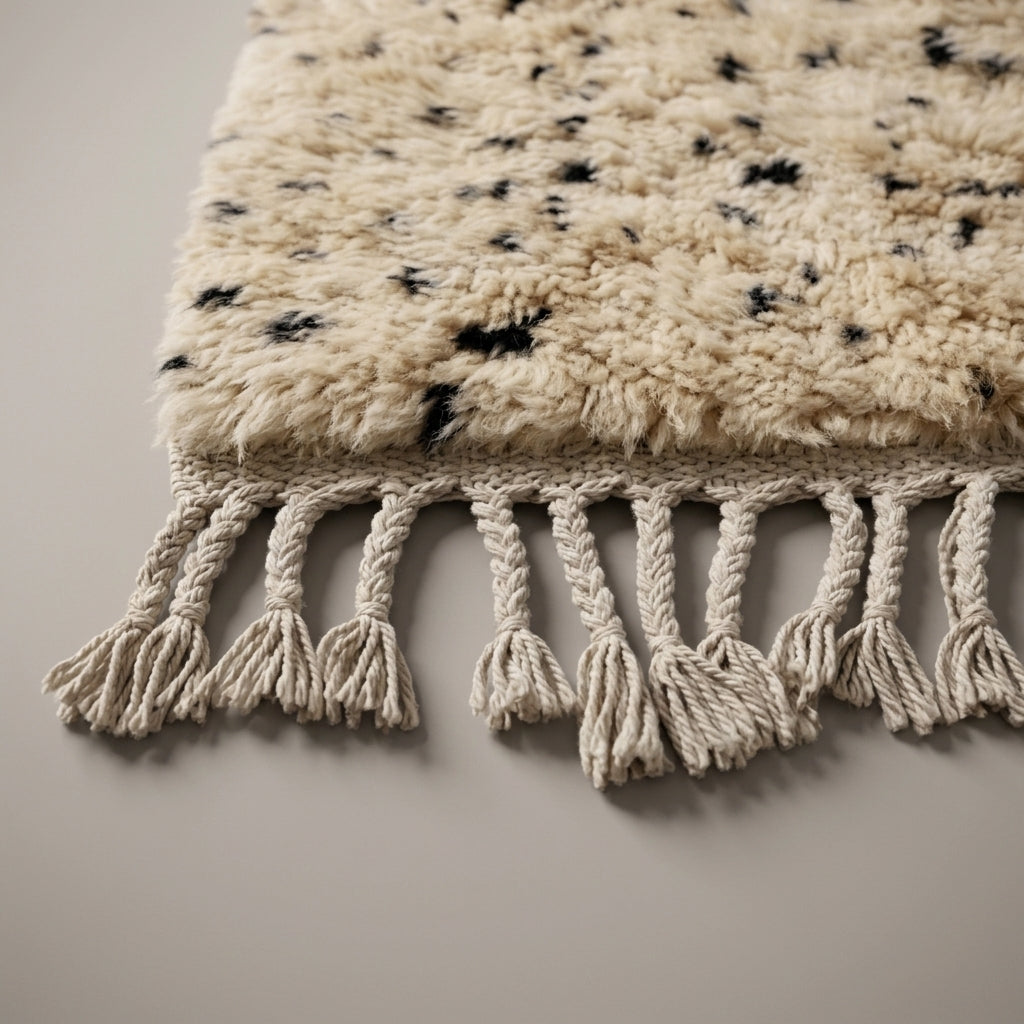 Amber Corridor Moroccan Runner Rug - handwoven Berber wool detail