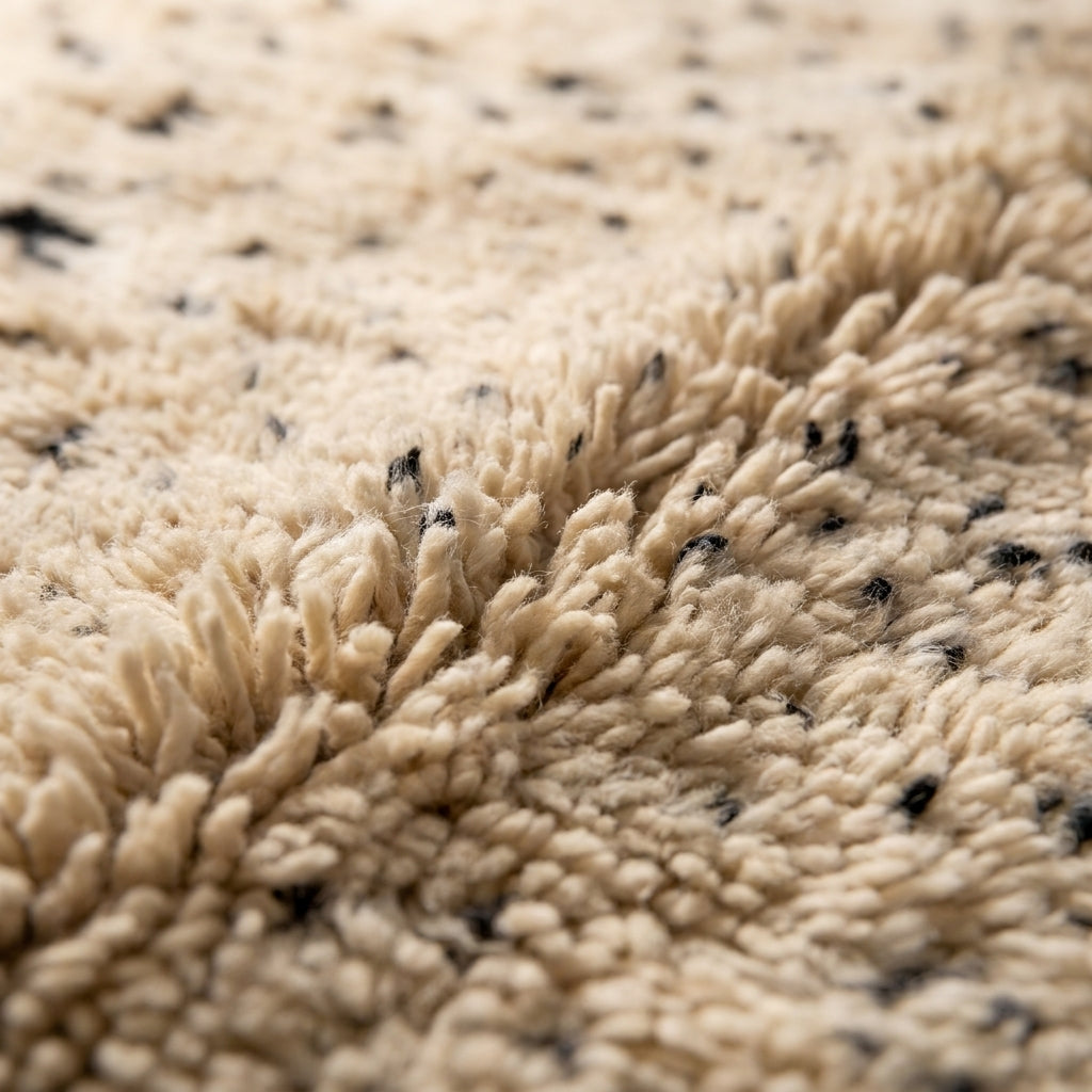 Amber Corridor Moroccan Runner Rug - handwoven Berber wool detail