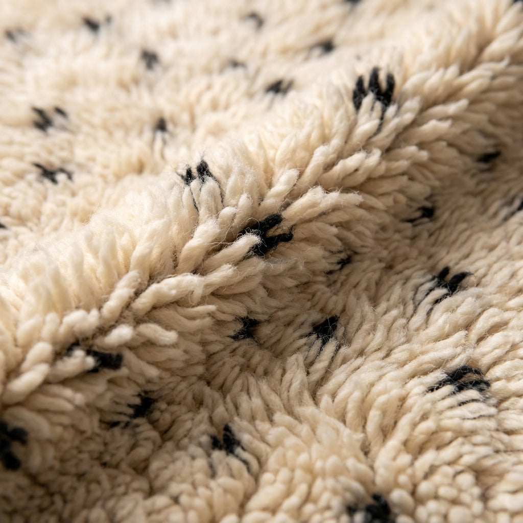 Amber Corridor Moroccan Runner Rug - handwoven Berber wool detail