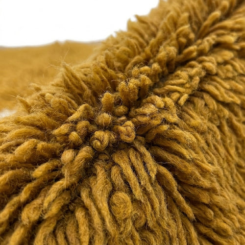 Amber Medallion Mrirt rug — wool pile texture close-up