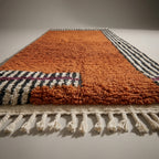 Atlas Corridor Moroccan Runner Rug - handwoven Berber wool detail