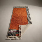Atlas Corridor Moroccan Runner Rug - handwoven Berber wool detail