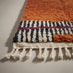 Atlas Corridor Moroccan Runner Rug - handwoven Berber wool detail