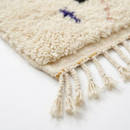 Atlas Diamond Azilal rug — hand-knotted fringe detail close-up