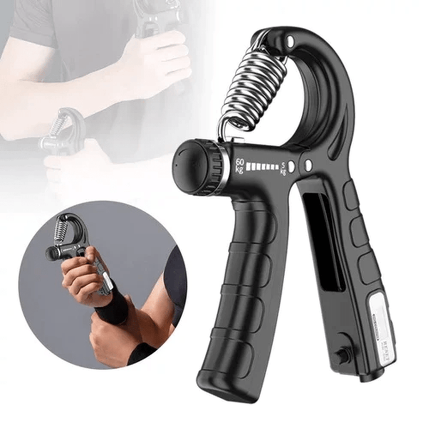 Automatic Counting Hand Grip Strengthener | Adjustable Resistance | Wrist & Forearm Workout Gripper | Random Color