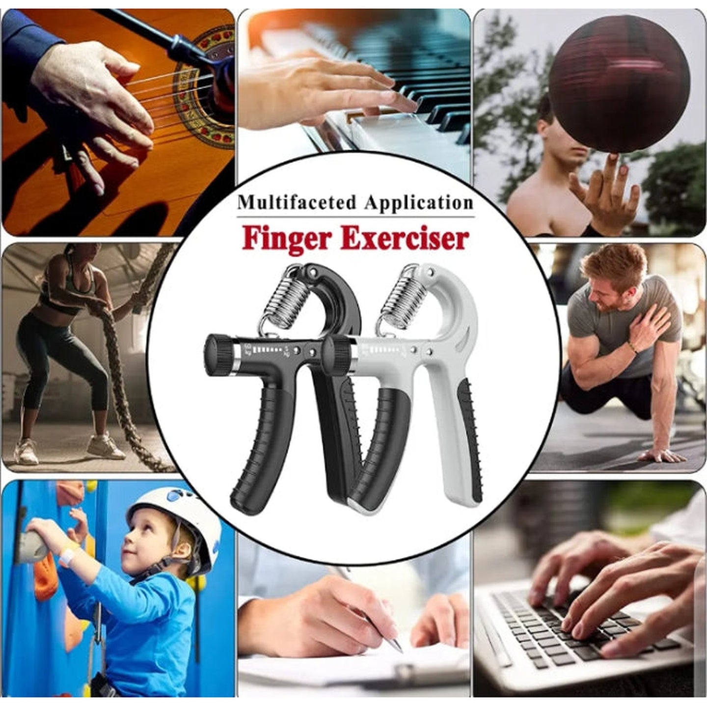 Automatic Counting Hand Grip Strengthener | Adjustable Resistance | Wrist & Forearm Workout Gripper | Random Color