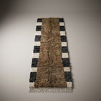 Azure Corridor Moroccan Runner Rug - handwoven Berber wool