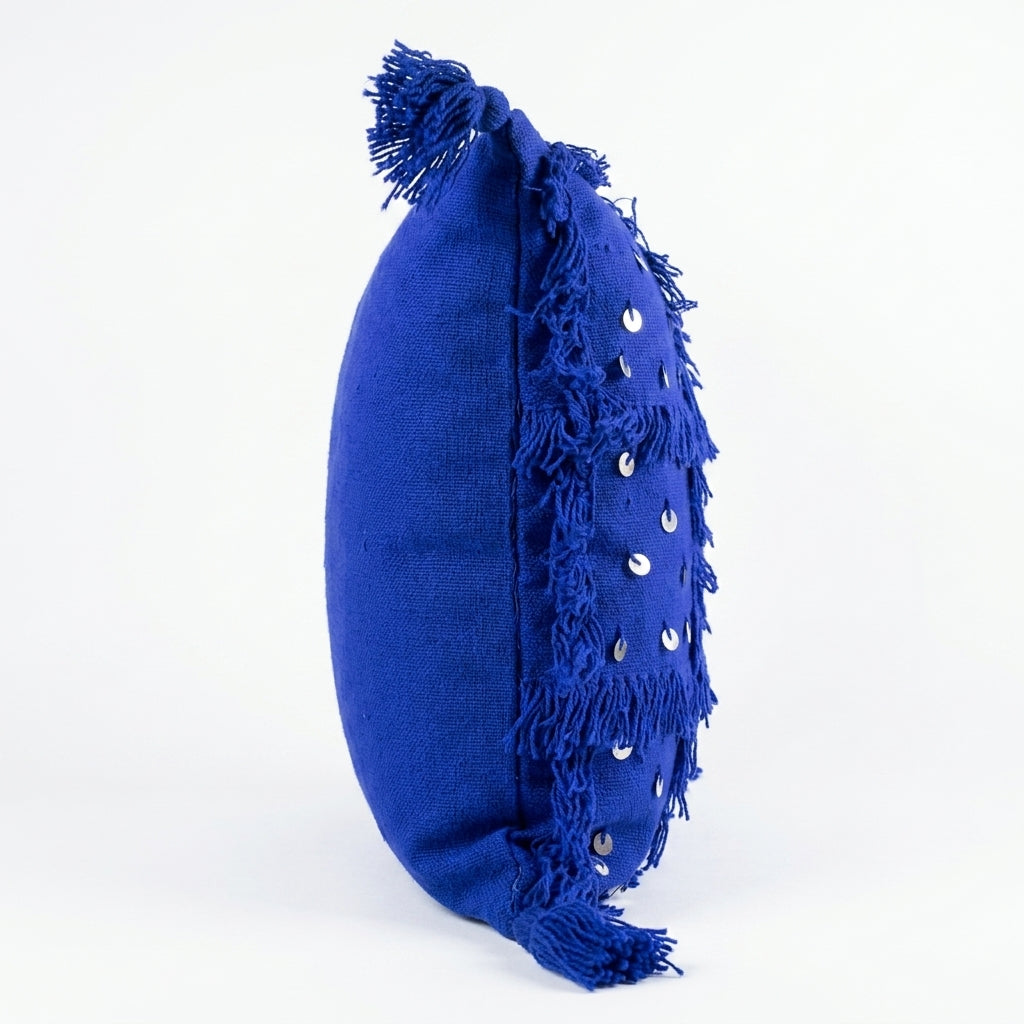 Majorelle Sequin Moroccan pillow cover, detail photo 4