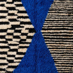 Berber Alley Moroccan Runner Rug - handwoven Berber wool detail