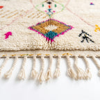 Berber X Azilal rug — hand-knotted fringe detail close-up