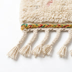Berber X Azilal rug — hand-knotted fringe detail close-up