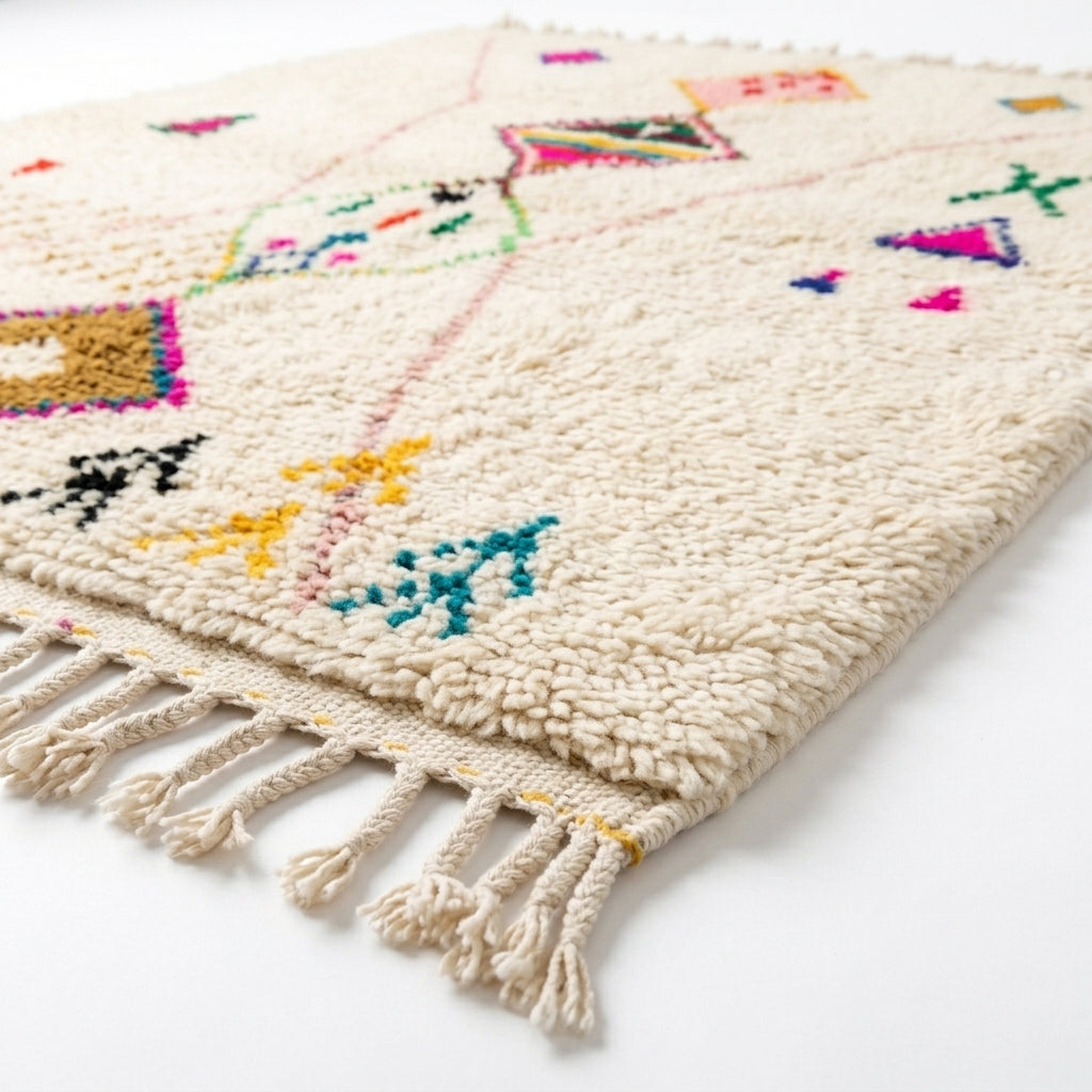 Berber X Azilal rug — full rug on white studio background