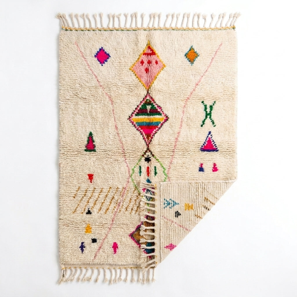 Berber X Azilal rug — full rug on white studio background