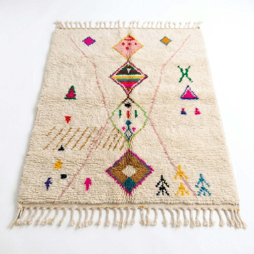 Berber X Azilal rug — full rug on white studio background