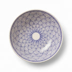 Blue Fan Arches Moroccan ceramic sink - profile view