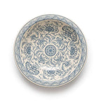 Blue Peony Moroccan ceramic sink - top view of floral basin