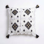 Black and Gold Moroccan pillow cover 45x45 cm, studio photo