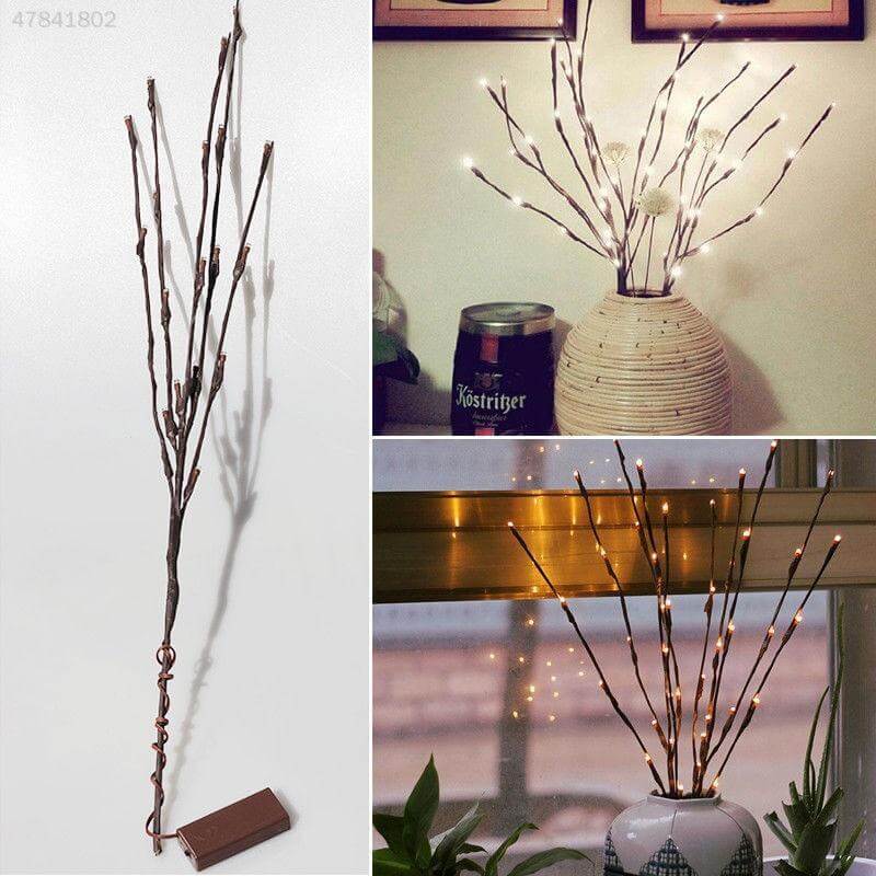 Led Twig Warm White Branch Vase Lights