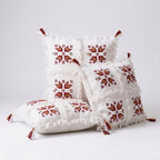 Silver Starburst Moroccan pillow cover, detail photo 2