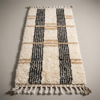 Cedar Alley Moroccan Runner Rug - handwoven Berber wool detail