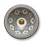 Charcoal Lotus Moroccan ceramic sink - side view