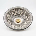 Charcoal Lotus Moroccan ceramic sink - studio photograph