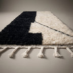 Clay Path Moroccan Runner Rug - handwoven Berber wool detail