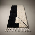 Clay Path Moroccan Runner Rug - handwoven Berber wool detail