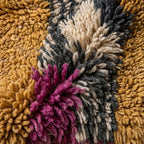 Cobalt Passage Moroccan Runner Rug - handwoven Berber wool detail