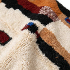 Cobalt Spark Azilal rug — wool pile texture close-up