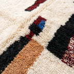 Cobalt Spark Azilal rug — wool pile texture close-up