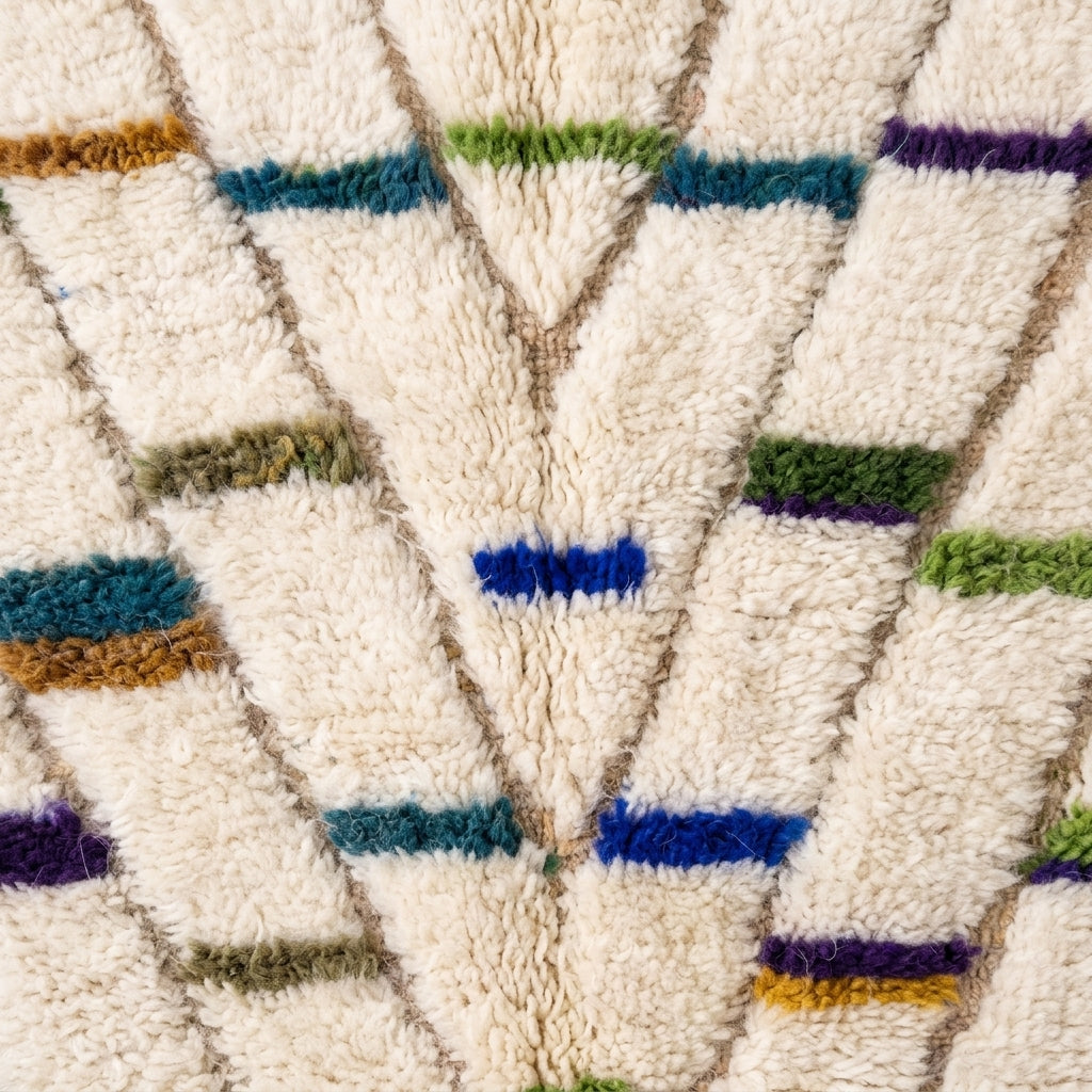 Confetti Dash Azilal rug — wool pile texture close-up