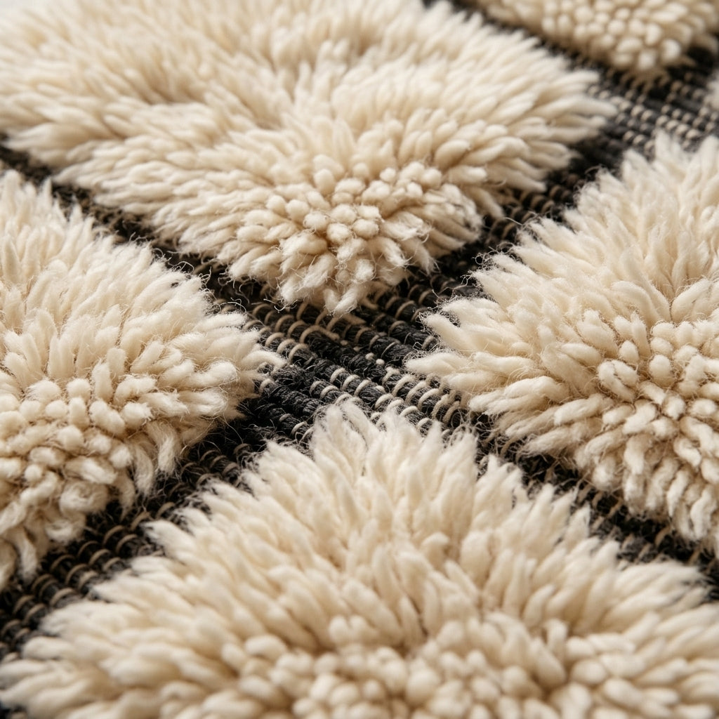 Copper Corridor Moroccan Runner Rug - handwoven Berber wool detail