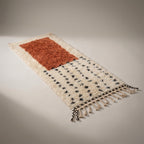 Coral Passage Moroccan Runner Rug - handwoven Berber wool