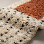 Coral Passage Moroccan Runner Rug - handwoven Berber wool detail
