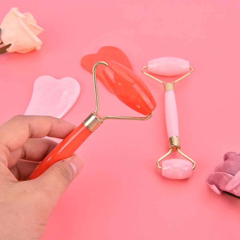 Jade Roller with Stone - Massage Roller