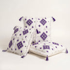 Purple Diamond Moroccan pillow cover, detail photo 6