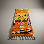 Denim Passage Moroccan Runner Rug - handwoven Berber wool