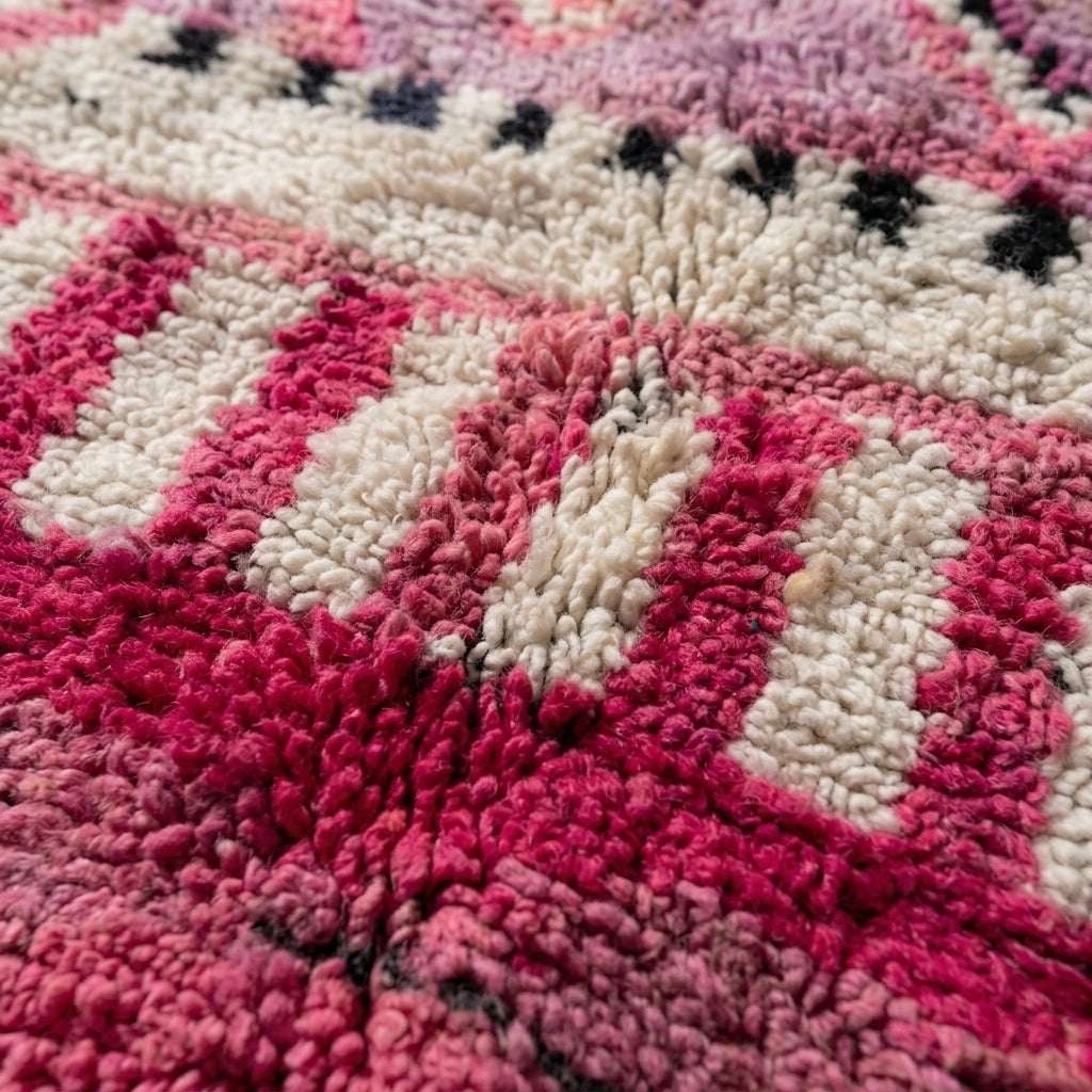 Desert Mirage Moroccan Runner Rug - handwoven Berber wool detail