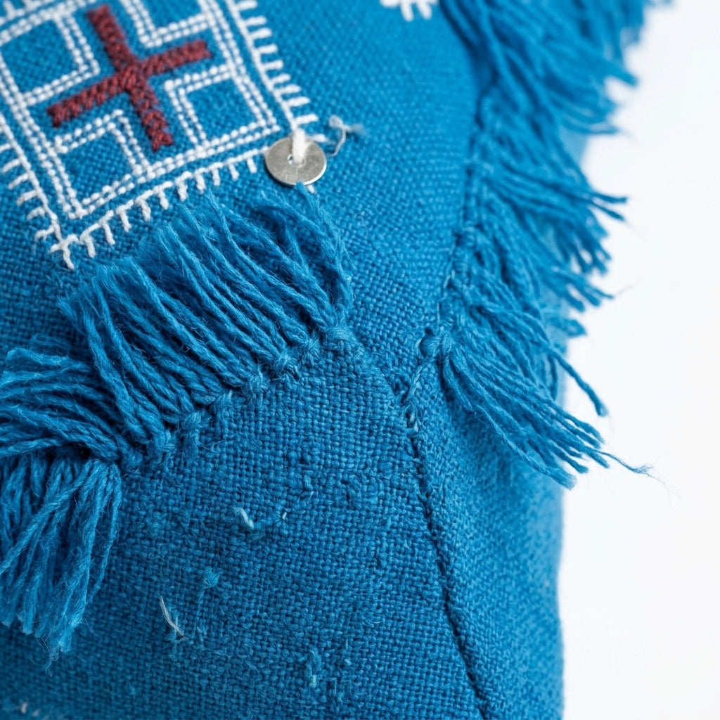Ocean Berber Diamond Moroccan pillow cover, detail photo 5