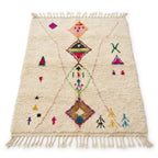 Diamond Heart Azilal rug — full rug on white studio background