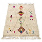 Diamond Heart Azilal rug — full rug on white studio background