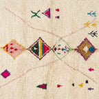 Diamond Heart Azilal rug — wool pile texture close-up