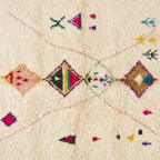 Diamond Heart Azilal rug — wool pile texture close-up