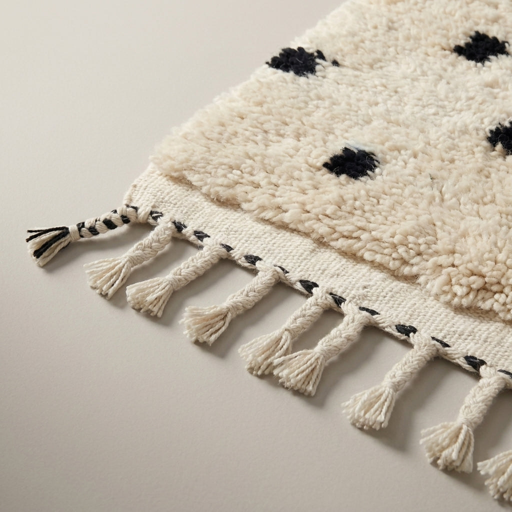 Dune Walk Moroccan Runner Rug - handwoven Berber wool detail
