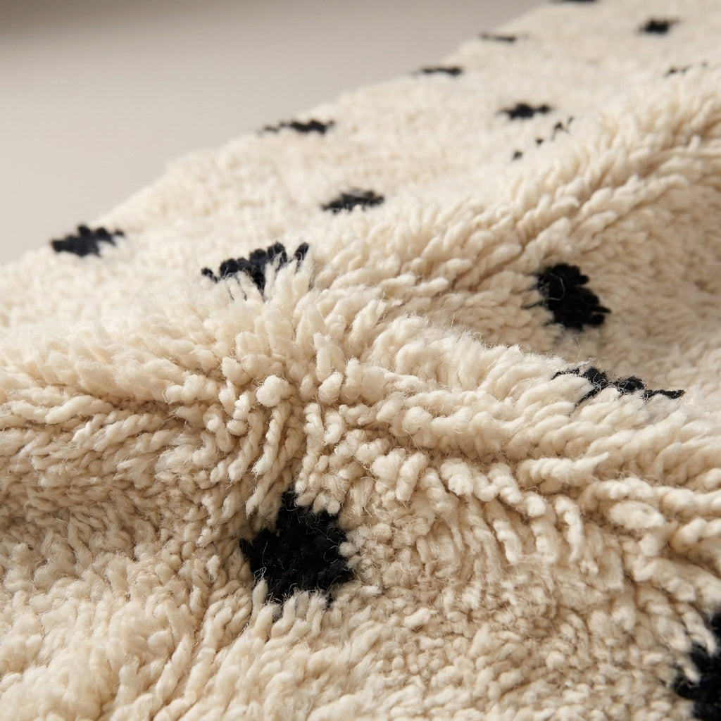 Dune Walk Moroccan Runner Rug - handwoven Berber wool detail