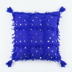 Majorelle Sequin Moroccan pillow cover 45x45 cm, studio photo